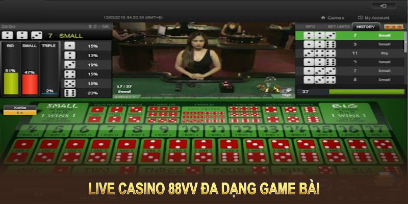 Live Casino 88VV đa dạng game bài, nâng cao cơ hội trải nghiệm và tăng lợi nhuận